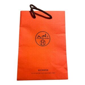 Hermès Orange Shopping Bag – Authentic Designer Packaging (Small)